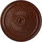 Ekena Millwork Trinity Ceiling Medallion (Fits Canopies up to 3"), 22"OD x 1 3/4"P, Burnished Mahogany Crackle CM22TNBMC - alternate 1
